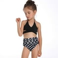 thumbnail image 1 of Girls Swimsuit Two Pieces Bikini Set Ruffle Bathing Suits Girls Ruffles Floral Print Two Pieces Swimsuit Bathing Suit Beach Wear Swimwear Bikini Set(Color:Black,Size:10-12 Years), 1 of 6