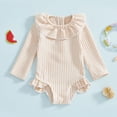 thumbnail image 1 of Girls Swimsuit UPF 50 Sun Rash Guard Long Sleeve Bathing for Toddler Kids Beach Pool Swimwear, 1 of 3