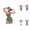 thumbnail image 1 of Girls Swimsuit with Adjustable Straps, One Piece Solid Color Cut-Out Bathing Suit with Round Neckline and Matching Cover-Up Skirt, 1 of 7