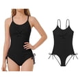 thumbnail image 1 of Girls Swimsuits Black 1 Piece Swimsuits Quick Drying Girls Tankini Summer Beach Swimwear 11-12 Years, 1 of 7