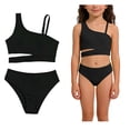 thumbnail image 1 of Girls Swimsuits Cutout 2 Piece Bathing Suits with Chest Pad Swim Suits for Tweens 10-11 Years, 1 of 8
