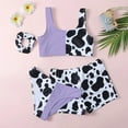 thumbnail image 1 of Girls Swimsuits Girl's 3 Piece Bikini Bathing Suit with Shorts Summer Cute Girl Swimwear Girls Bikini 7-8 Years, 1 of 5