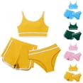 thumbnail image 1 of Girls Swimsuits Girls Bathing Suits Girls Bikini Swimsuits Three-Piece Set for Girls with Adjustable Straps and Cup Comfort Summer Swimwear for 8-14 Years, 1 of 6
