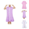 thumbnail image 1 of Girls Swimsuits Girls Bathing Suits Girls Dresses for Pool Little Girls Swim Cover Up Zip Front Hooded Beach Bathrobe Absorbent Bathing Suit Dress, 1 of 10