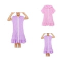 thumbnail image 1 of Girls Swim Cover Up – Zip-Up Terry Beach Dress with Hood, Absorbent Bathing Suit Wrap Including Sunglasses, 1 of 9