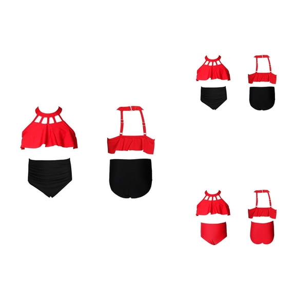 Girls Swimsuits Girls Bathing Suits Girls Two Piece Swimwear Set for Tween Girls Nylon Fabric Lightweight Safe Bathing Suit for Daily Casual Outdoor Spring Summer