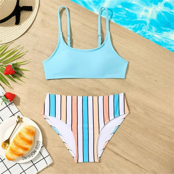 Girls Swimsuits Girls Swimsuit with Shorts Girls' Two-Piece Swimwear Girls Bikini Swimsuit for Girl