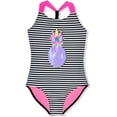 thumbnail image 1 of Girls Swimsuits One Piece Crossback Swimwear Beach Bathing Suit 3-14 Years, 1 of 5