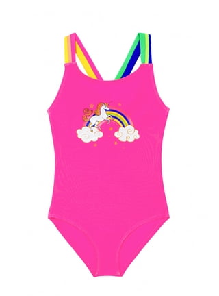 Girls's Swimsuit Three Piece Rainbow Bikini Swimsuit For 6 To 14