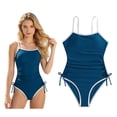 thumbnail image 1 of Girls Swimsuits Ruched 1 Piece Swimming Suits Quick Dry Swimwear with Padding Bathing Suit for Girls 15-16 Years, 1 of 7