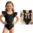 thumbnail image 1 of Girls Swimsuits Ruffled Swimsuit with Back Bow Desgin Girls 1 Piece Swimsuit Girls 5-6 Years Bathing Suits, 1 of 9