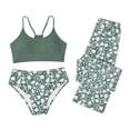 thumbnail image 1 of Girls Swimsuits Size 14-16 Ruffle Bikini Sets Drawstring Bottoms Tankini Sets 3 Piece Hawaiian Girls Bathing Suits Size 7-8, 1 of 2