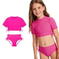 thumbnail image 1 of Girls Swimsuits Two Piece Bikini Set Adjustable Drawstring Bathing Suits Cute Little Girls Swimsuits Size 9-10 Years, 1 of 5