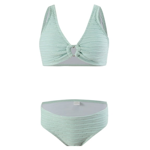 Girls Swimsuits Two Piece Bikini Set Blue Swimsuit Girls Cute Swimming Suit for Girls 8 Years