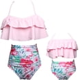 thumbnail image 1 of Girls Swimsuits for Women High Waisted Bathing Suit Family Matching Swimsuit Mommy and Daughter Swimwear Bikini Sets, 1 of 2
