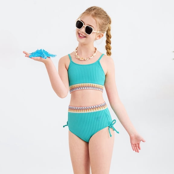 Girls Swimsuits with Shortss Teen Girl Bathing Suits 2 Piece Bathing Suit for Kids 11-12 Years