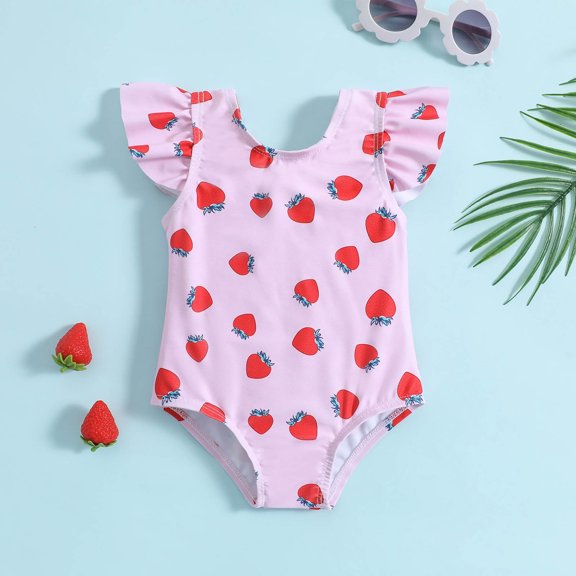 Girls' Swimwear 1 PC Swimsuit Bathing Suits for Teenagers 4-5 Years
