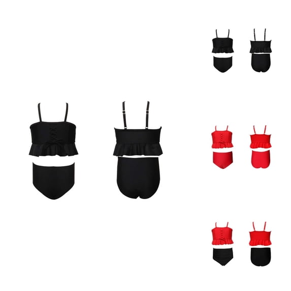 Girls Swimwear Bathing Suits for Girls Two Piece Swimsuit for Kids with Comfortable Nylon Fabric Ideal for Daily Casual Outdoor Spring Summer Beach Pool Activities