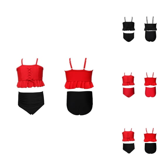 Girls Swimwear Bathing Suits for Girls Two Piece Swimsuit for Kids with Comfortable Nylon Fabric Ideal for Daily Casual Outdoor Spring Summer Beach Pool Activities