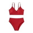 thumbnail image 1 of Swimsuits for Teen Girls Plain Color Girls Swimsuit with Shorts Girls Two Pieces Swimsuit Girls Bikini Swimsuit for Teen Girls 10-12 Years, 1 of 3