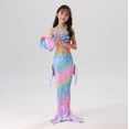 thumbnail image 1 of Girls Swimwear Set Tails for Kids Swimming Beach Four Piece Outfit Suitable for 4-13 Years, 1 of 3