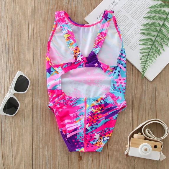Girls Swimwear for Baby Kids Girls Summer Print Training Swimwear Swimsuit Fashion Clothes Cute casual bathing suit Hot Pink XXXL(17-18 Years)