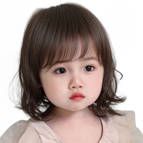 Girls Synthetic Curly Wigs Adjustable Net Synthetic Fibers Perfect For Sensitive Skin