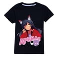 thumbnail image 1 of Girls T-Shirt Aphmaus Kids Short Sleeve Graphic Tee Cute Cartoon Character Cotton Top for Children & Teens Game Gift ﻿, 1 of 2