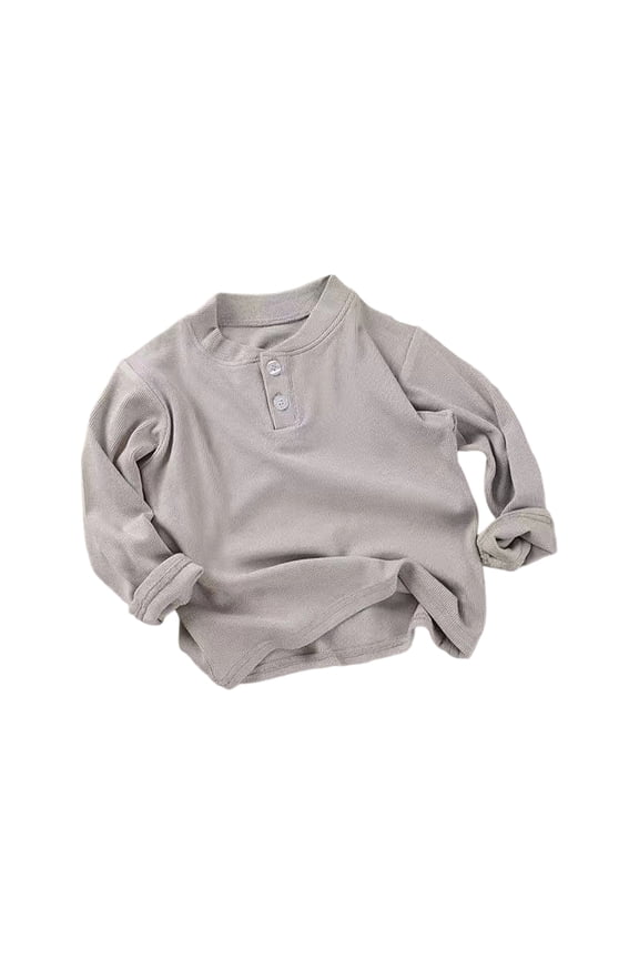 Girls T Shirt Khaki Long Sleeve Shirt Crew Neck Shirt Tees Boys Fall Shirt Tshirt for Girls 6-9 Months