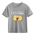 thumbnail image 1 of Girls T-Shirt Kids Cotton Graphic Tee | F is for Folder Educational Alphabet Top | Light Gray Short Sleeve Crew Neck Shirt,Size 5 T, 1 of 9
