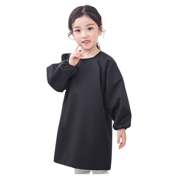 Girls T Shirt Shirts Kid Art Smock Solid Color Apron Printed Artist Painting Aprons Smocks Long Sleeve Girls' Tops, Tees & Shirts Clothes