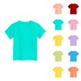 thumbnail image 1 of Girls T Shirt Short Sleeve Crew Neck Plain Preppy Summer Tees Basic Casual Everyday Top (1-9y), 1 of 5