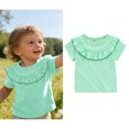 thumbnail image 1 of Girls T Shirt Short Sleeve Crew Neck Tshirts Slim Fit Tops for Girls 18-24 Months, 1 of 9