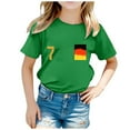 Girls T Shirts 2024 2024 Children's European Cup Fashion Team Printed