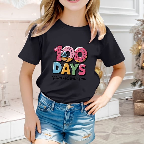 Girls T Shirts Back To School Shirt Graphic T Shirts Casual Soft Tee Top Kids Tee Tops Clothes for Back To School
