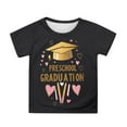 thumbnail image 1 of Girls T Shirts Casual Short Sleeve With Cartoon Print Crewneck Graduation Photo Breathable Loose Fit Cute Tops, 1 of 4