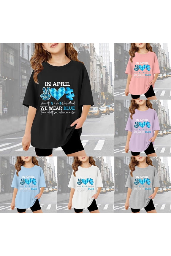 Girls T Shirts Children Science Periodic Table Print Round Neck Short Sleeve Tee Top Girls Tops Black 110