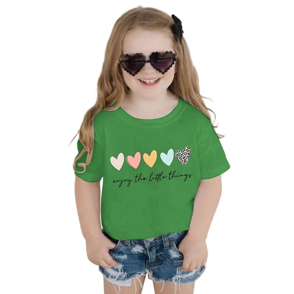 Girls T Shirts First Day of School Shirt Short Sleeve Crewneck Tees Basic T-Shirt Summer Tops Blouse for Girls Back To School Clothes