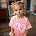 thumbnail image 1 of Girls T Shirts Heart Girls Short Sleeve Tops Oversized Summer Clothes Toddler Girl Girl Shirts 7-8 Years, 1 of 5