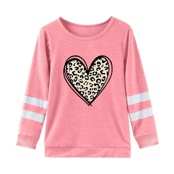Girls T Shirts Long Sleeve Super Soft Children Crew Neck Tunic Casual Girls Tees Blouses A 5-6 Years