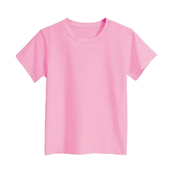 Girls T Shirts Printed Children'S Fashion Loose Lightweight Versatile Comfortable Pink Girls Athletic Tops 3-4 Years
