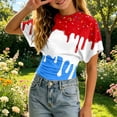 thumbnail image 1 of Girls T Shirts Short Sleeve Crewneck Graphic Tees Ice Cream Print Waist Cinched Stylish Casual Kids T Shirts Size 13-14Y, 1 of 4