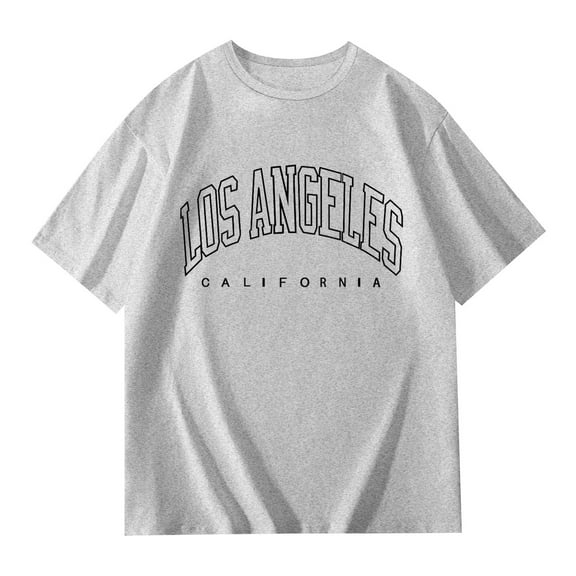 Girls T Shirts Short Sleeve Graphic Letter Print Fashion Tops Tees Girls Grey Shirt T-Shirts for Girls 10-12 Years