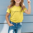 thumbnail image 1 of Girls T Shirts Short Sleeve T Shirts Round Neck Yellow Summer Outfits for Girls Girl Clothes 12-13 Years, 1 of 3