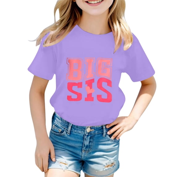 Girls T Shirts Size 10-12 Letter Print Short Sleeve Basic Layering Tee Modern Fit Back To School Clothes for Girls 12-14 Holiday Girl Clothes Outifit
