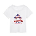 thumbnail image 1 of Girls T Shirts Summer Independence Day Printed Short Sleeved Round Neck Top Outwear Tshirts 1 Years-2 Years, 1 of 3