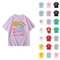 thumbnail image 1 of Girls T Shirts Summer Short Sleeve Casual Cute Crewneck Tops Tees, 1 of 5