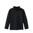 thumbnail image 1 of Girls' T-Shirts Turtleneck Long Sleeve Tops Cotton Blend Warm Basic Tees For Fall Winter Layering School And Daily Outdoor Wear Tees For Boys And Girls Blouses Black 170/(15-16 Years), 1 of 5