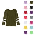 thumbnail image 1 of Girls T Shirts for Children Crew Neck Long Sleeve Top Classic Girl Clothes Comfortable Cotton Blend for Everyday Wardrobe Essentials, 1 of 6