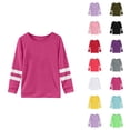 thumbnail image 1 of Girls T Shirts for Children Crew Neck Long Sleeve Top Classic Girl Clothes Comfortable Cotton Blend for Everyday Wardrobe Essentials, 1 of 6